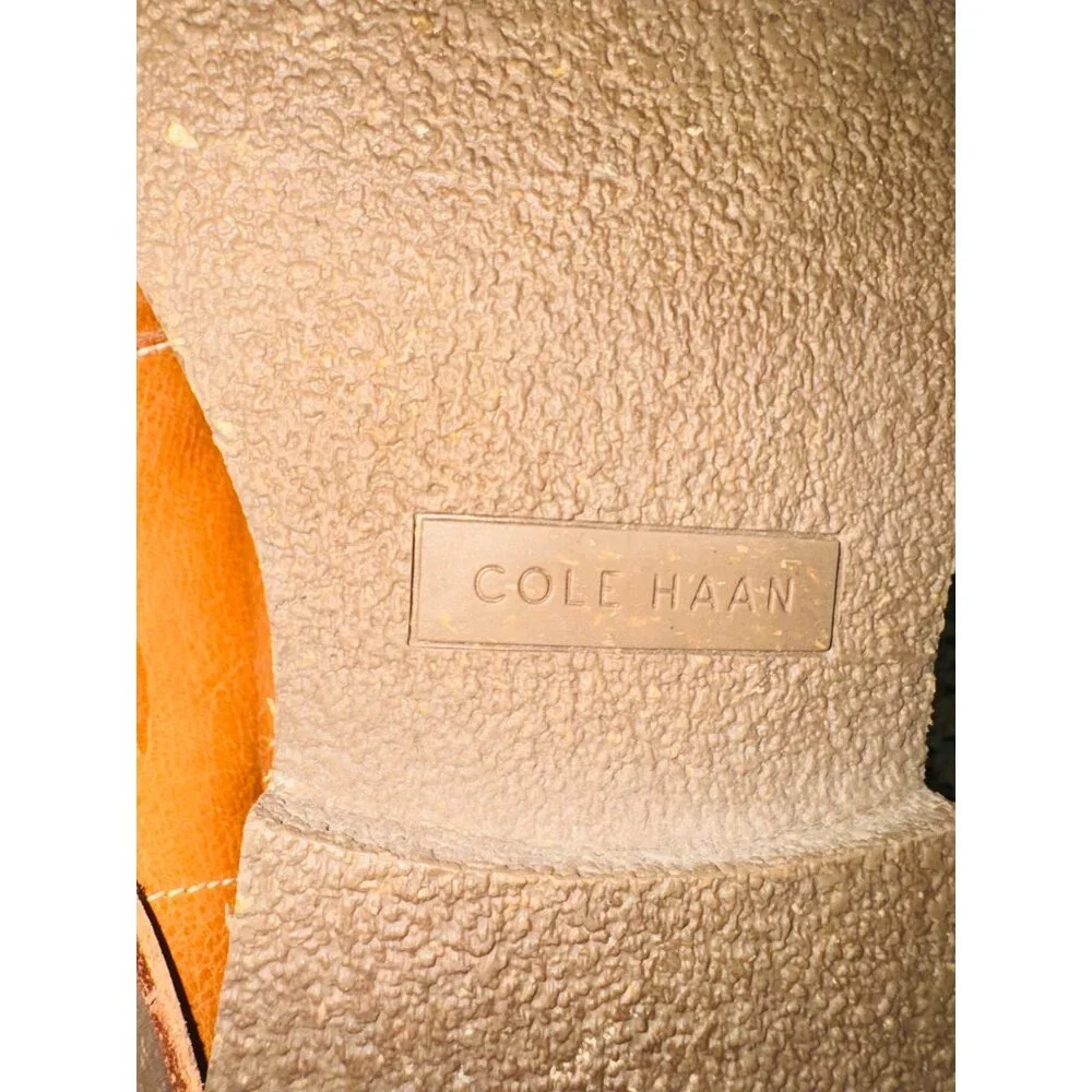 Cole Haan Glenn Cognac Leather Chukka Boots Amber Tan 8 Luxury Office City Money